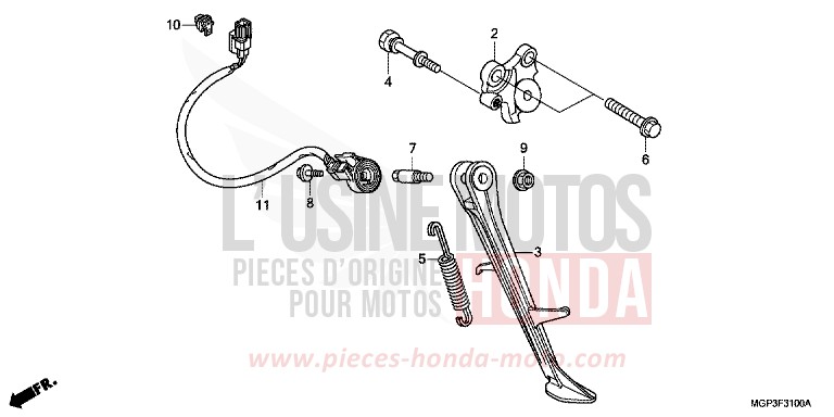 STAND for CBR1000RR Fireblade PEARL SUNBEAM WHITE (NHA66EA) from 2012
